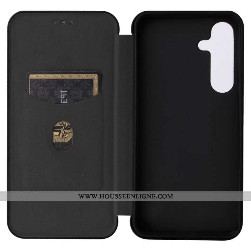 Flip Cover Samsung Galaxy S24 5G Fibre Carbone