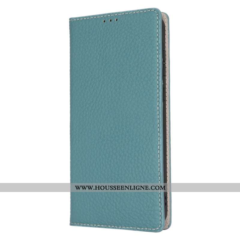 Flip Cover Samsung Galaxy S24 FE Cuir Texture Litchi