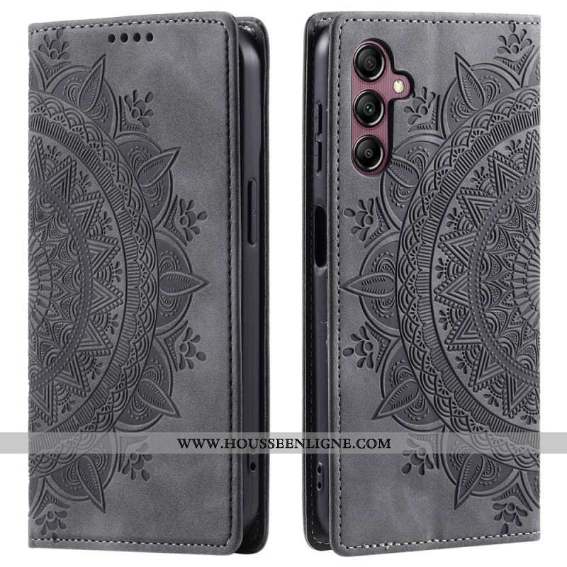 Flip Cover Samsung Galaxy S24 FE Effet Daim Mandala