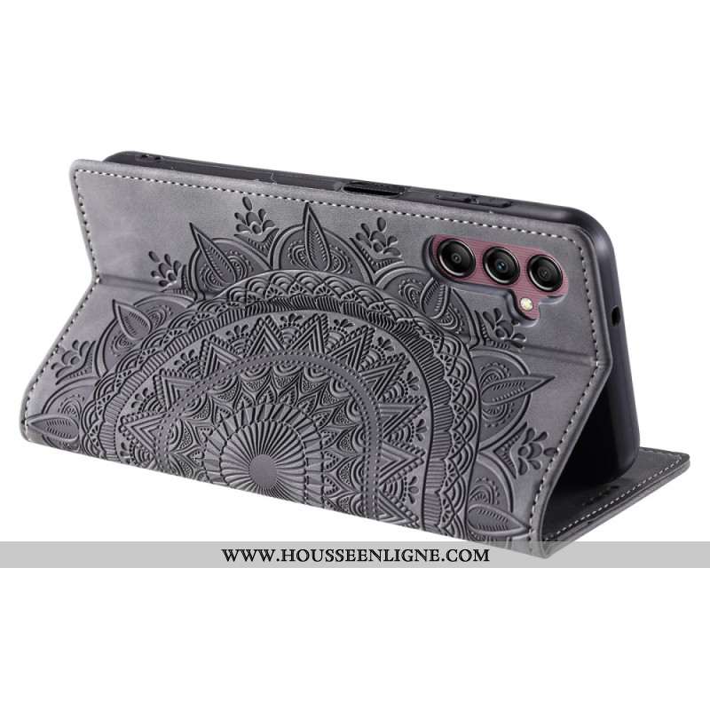 Flip Cover Samsung Galaxy S24 FE Effet Daim Mandala