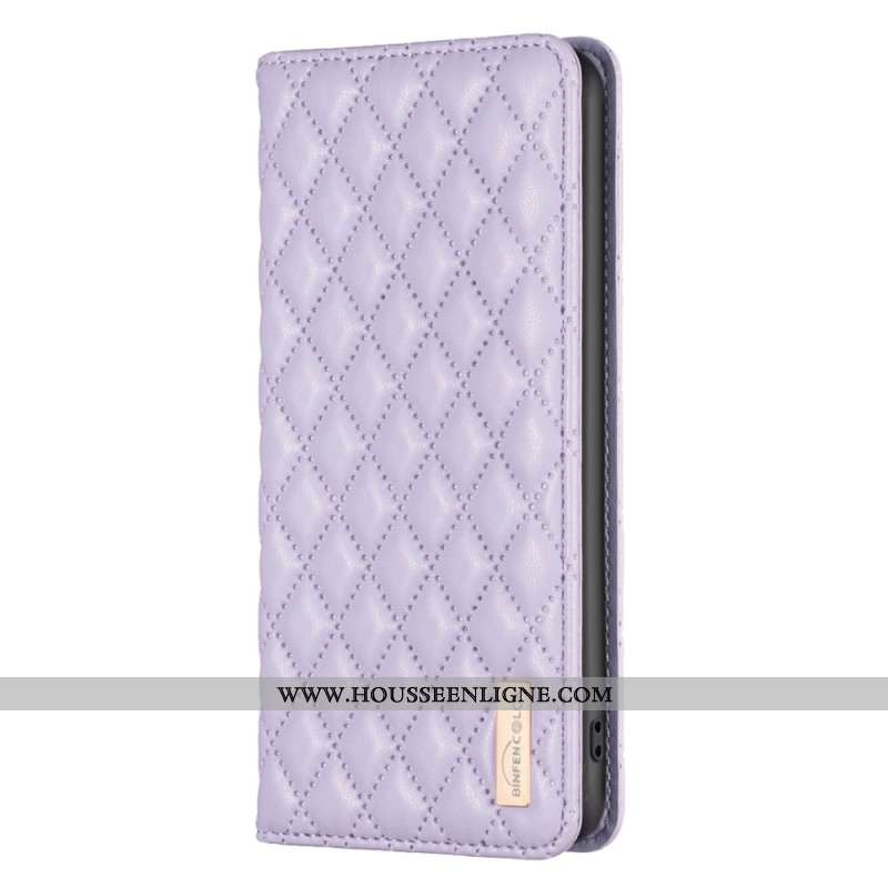 Flip Cover Samsung Galaxy S24 FE Matelassée BINFEN COLOR