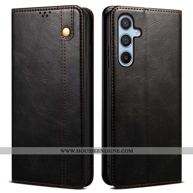 Flip Cover Samsung Galaxy S24 FE Simili Cuir Ciré