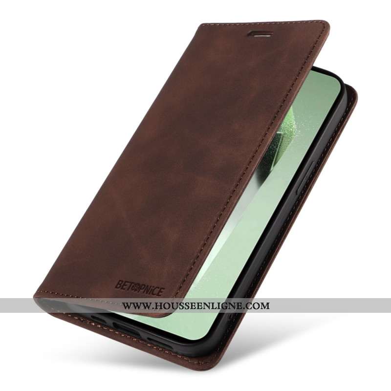 Flip Cover Samsung Galaxy S24 FE Style Rétro Technologie de Blocage RFID BETOPNICE