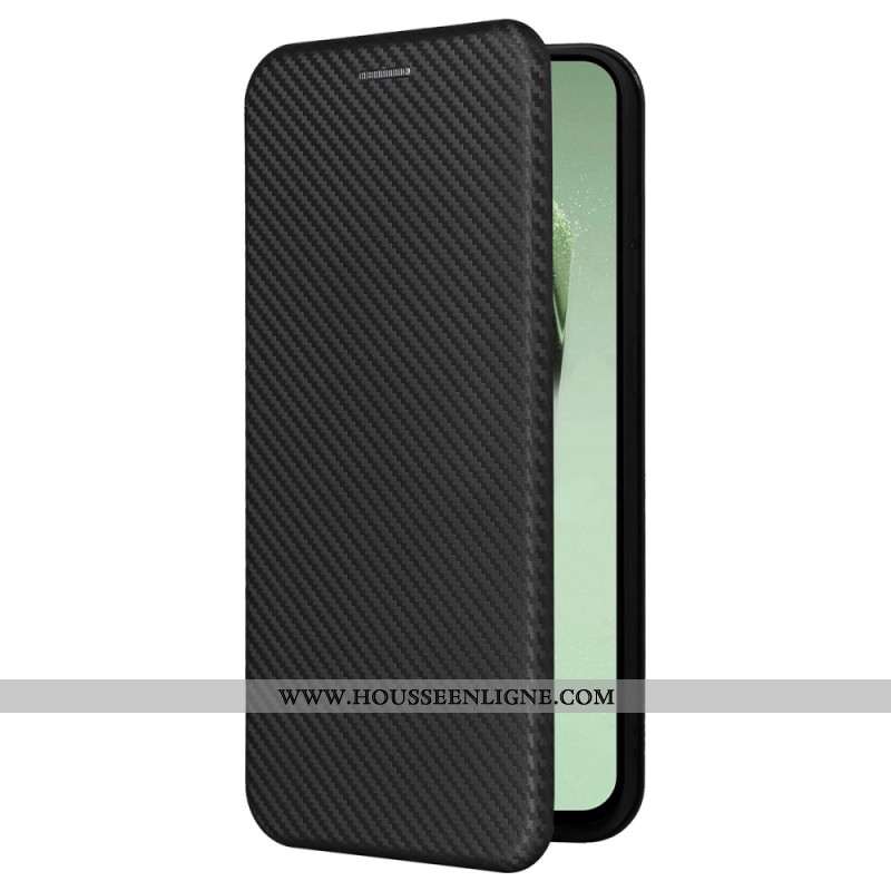 Flip Cover Samsung Galaxy S24 FE Texture Fibre Carbone