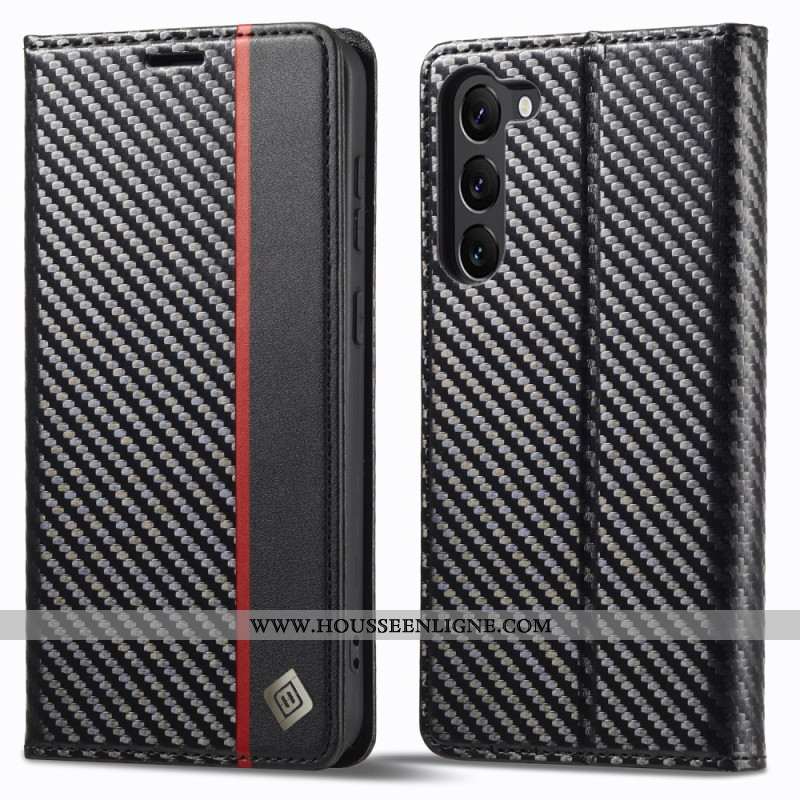 Flip Cover Samsung Galaxy S24 Plus 5G Carbone LC.IMEEKE