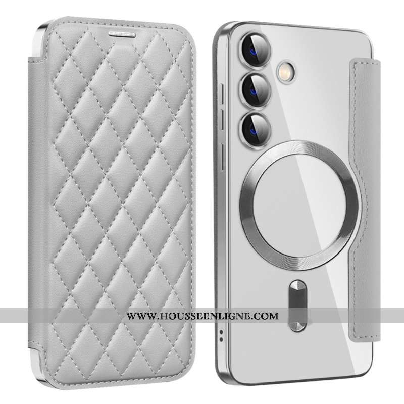 Flip Cover Samsung Galaxy S24 Plus 5G Matelassée Compatible MagSafe