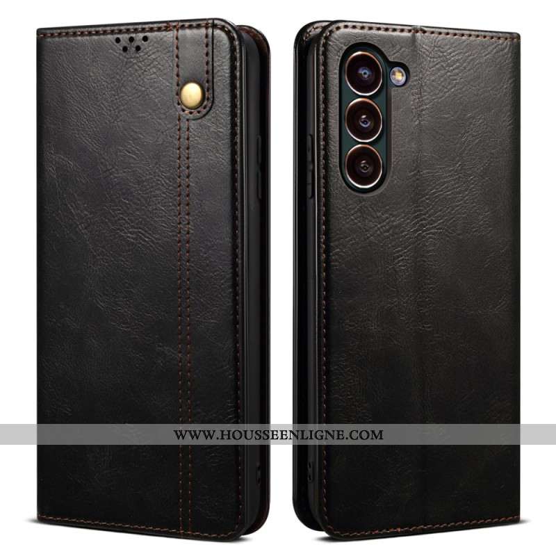 Flip Cover Samsung Galaxy S24 Plus 5G Simili Cuir Ciré