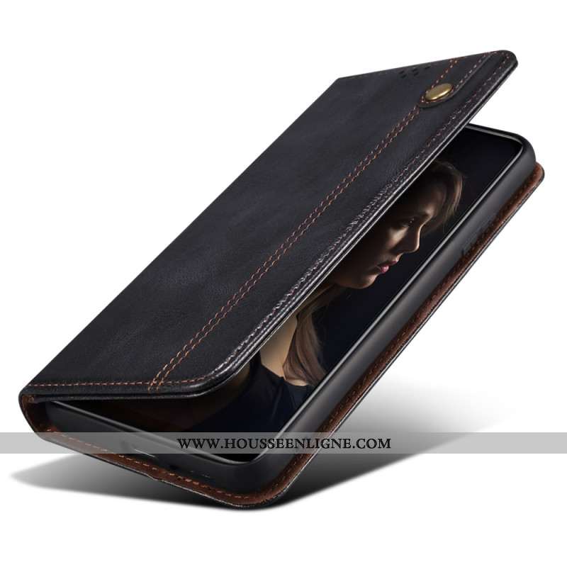 Flip Cover Samsung Galaxy S24 Plus 5G Simili Cuir Ciré