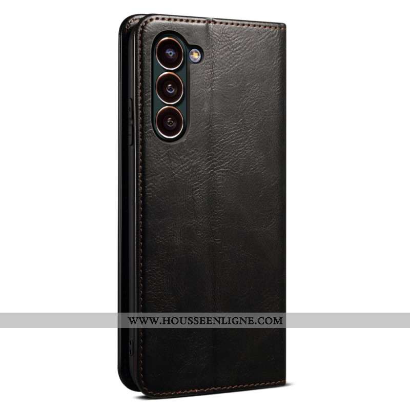 Flip Cover Samsung Galaxy S24 Plus 5G Simili Cuir Ciré