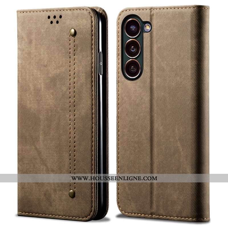 Flip Cover Samsung Galaxy S24 Plus 5G Texture Jeans