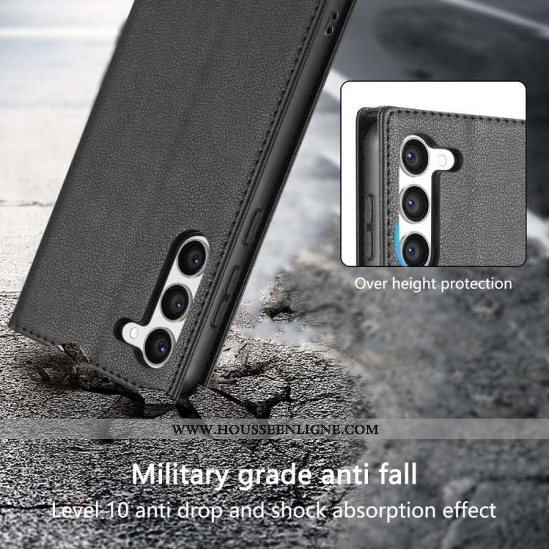 Flip Cover Samsung Galaxy S24 Plus 5G avec Support et Porte-Cartes