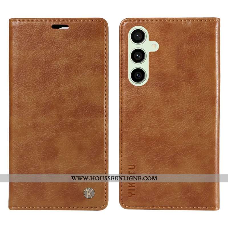 Flip Cover Samsung Galaxy S24 Vintage YIKATU