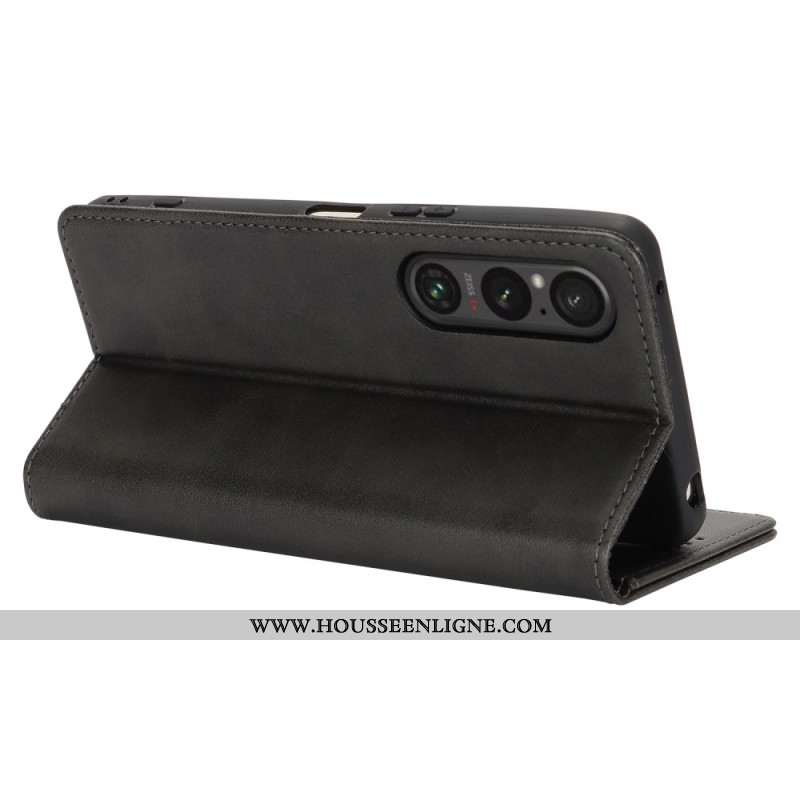 Flip Cover Sony Xperia 1 VI Cuir Fendu