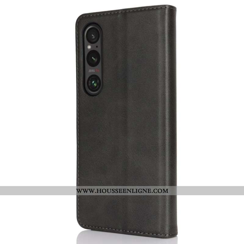 Flip Cover Sony Xperia 1 VI Cuir Fendu