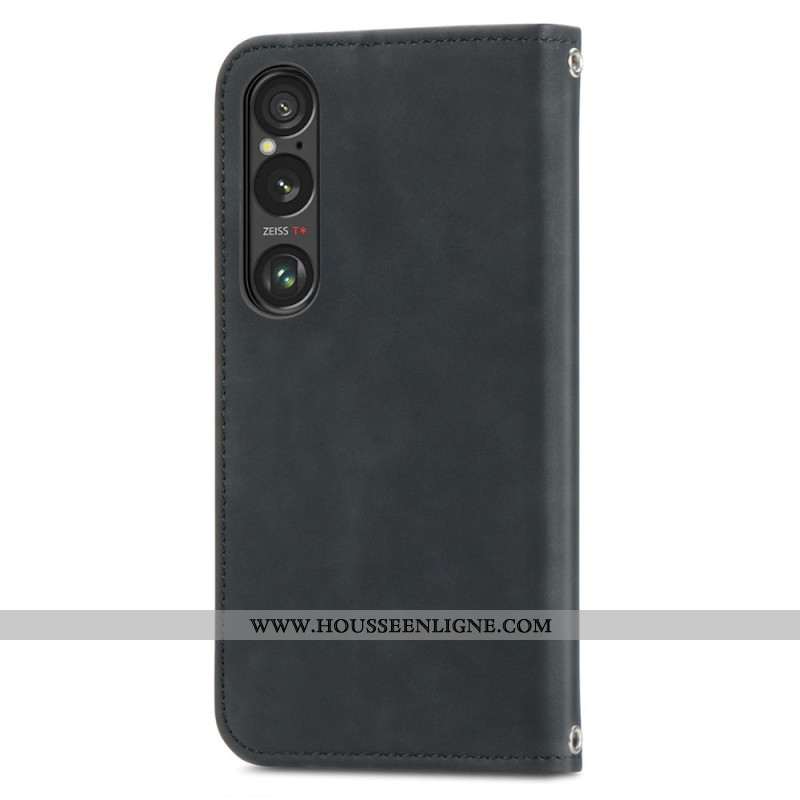 Flip Cover Sony Xperia 1 VI Effet Daim