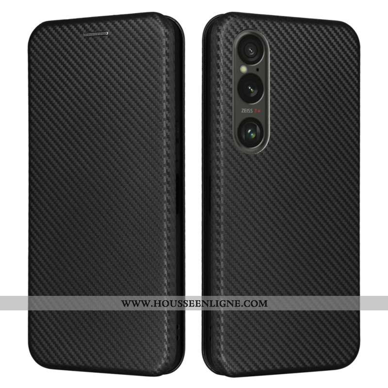 Flip Cover Sony Xperia 1 VI Fibre Carbone