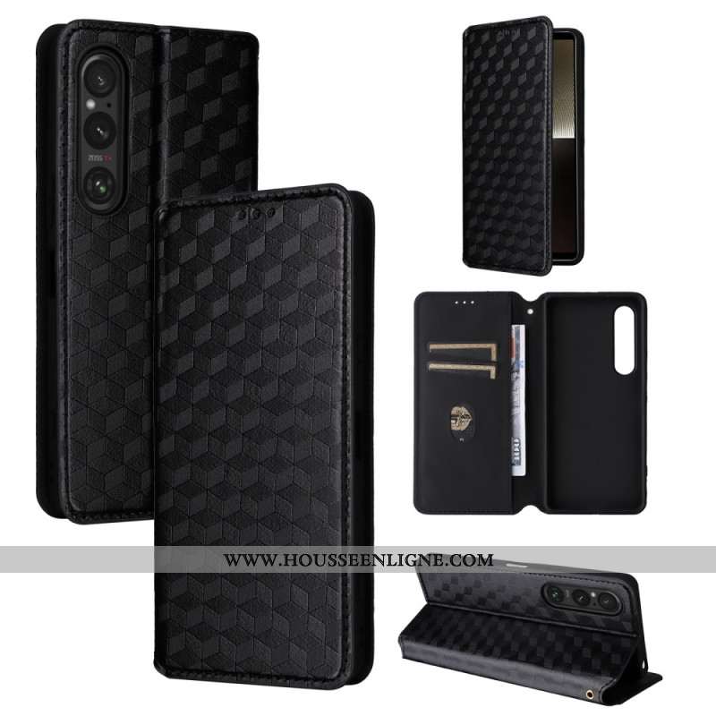 Flip Cover Sony Xperia 1 VI Motif Losanges 3D