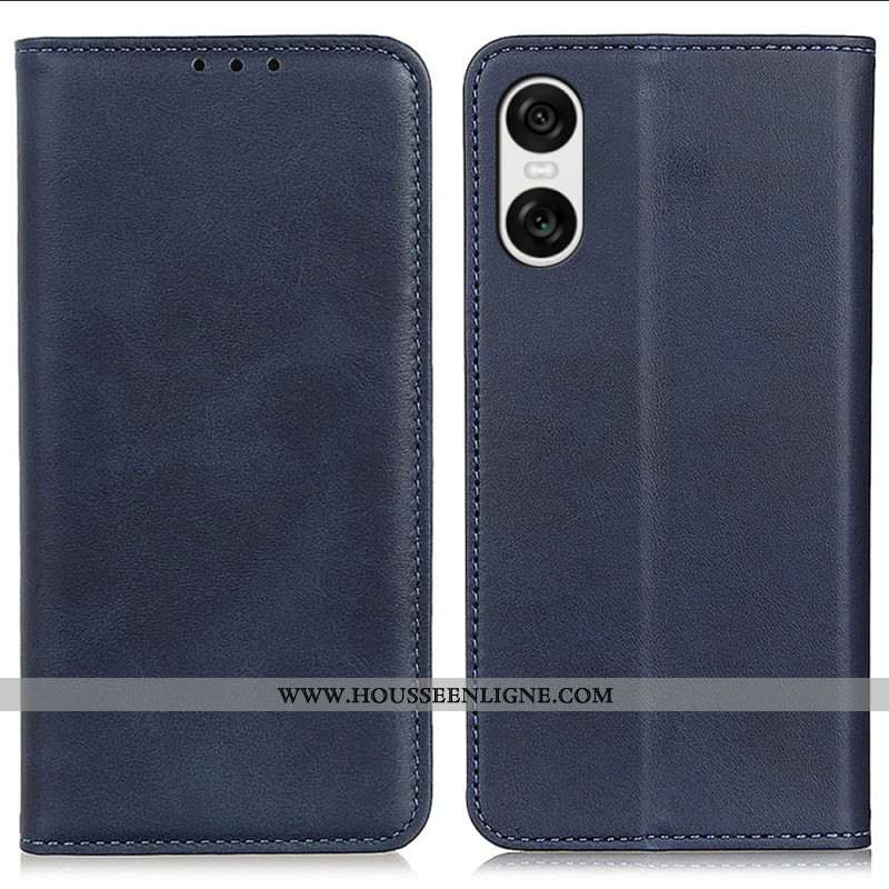 Flip Cover Sony Xperia 10 VI Cuir Fendu