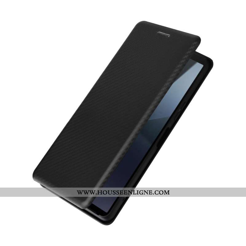 Flip Cover Sony Xperia 10 VI Fibre Carbone