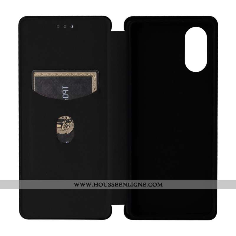 Flip Cover Sony Xperia 10 VI Fibre Carbone