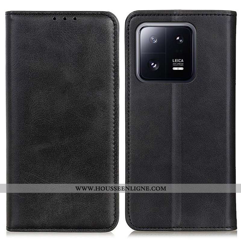 Flip Cover Xiaomi 14 Cuir Fendu