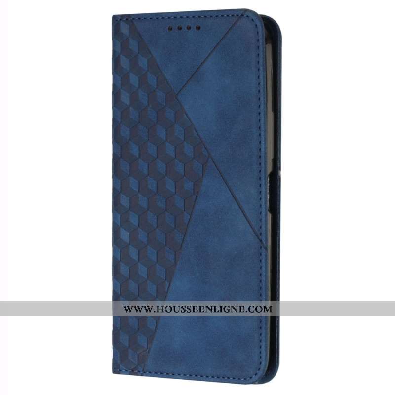 Flip Cover Xiaomi 14 Motif Losange Portefeuille Intégré