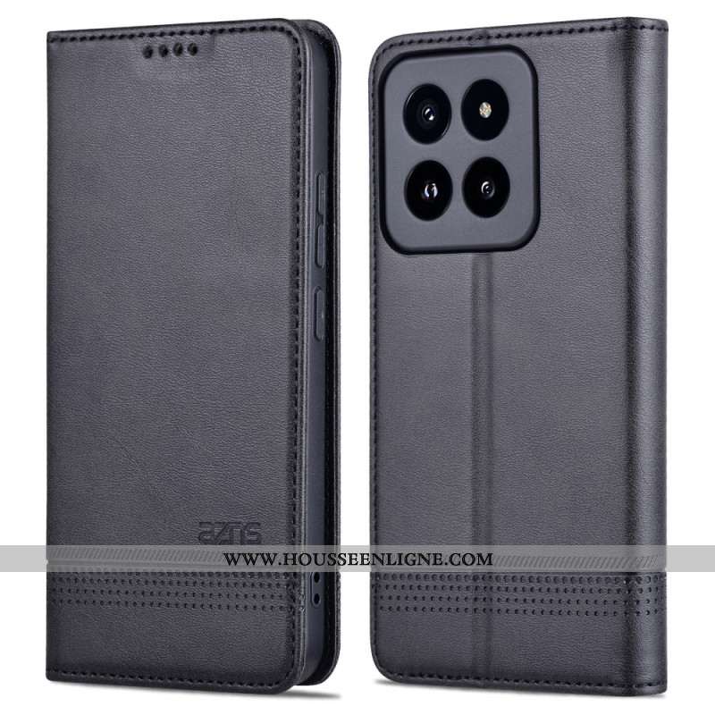 Flip Cover Xiaomi 14 Pro Simili Cuir AZNS