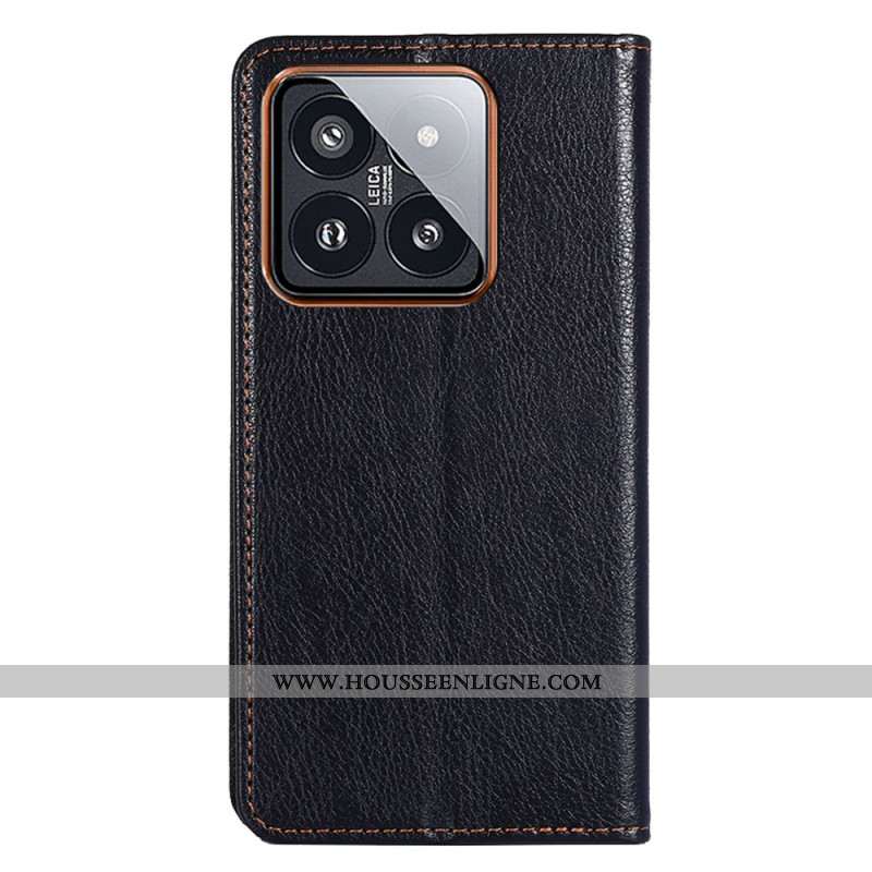 Flip Cover Xiaomi 14 Pro Simili Cuir Texturé