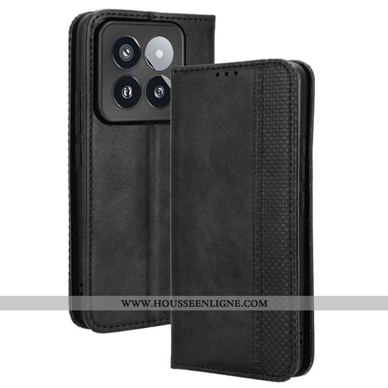 Flip Cover Xiaomi 14 Pro Simili Cuir Vintage