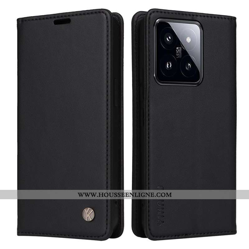 Flip Cover Xiaomi 14 Pro Style Cuir YIKATU