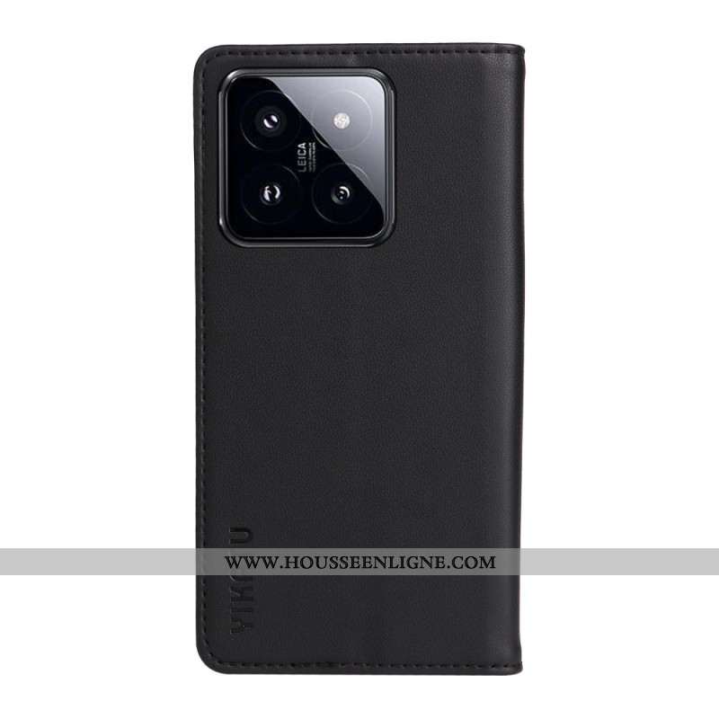 Flip Cover Xiaomi 14 Pro Style Cuir YIKATU