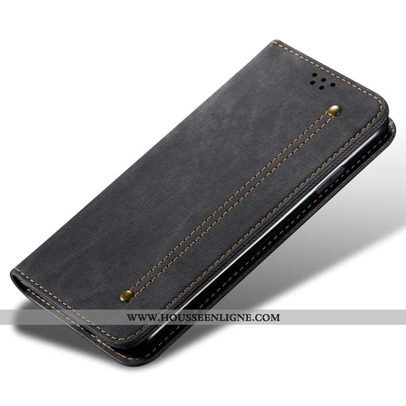 Flip Cover Xiaomi 14 Pro Tissu Jeans