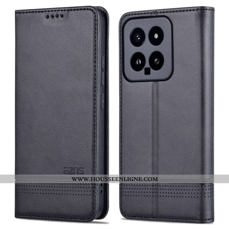 Flip Cover Xiaomi 14 Style Cuir AZNS