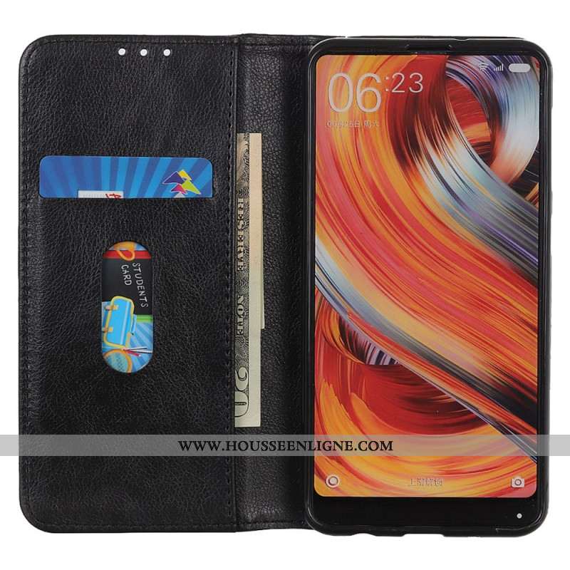 Flip Cover Xiaomi 14T Cuir Fendu