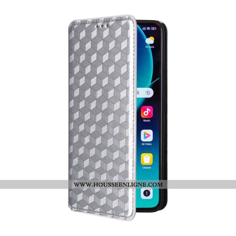 Flip Cover Xiaomi 14T Pro Cubes 3D