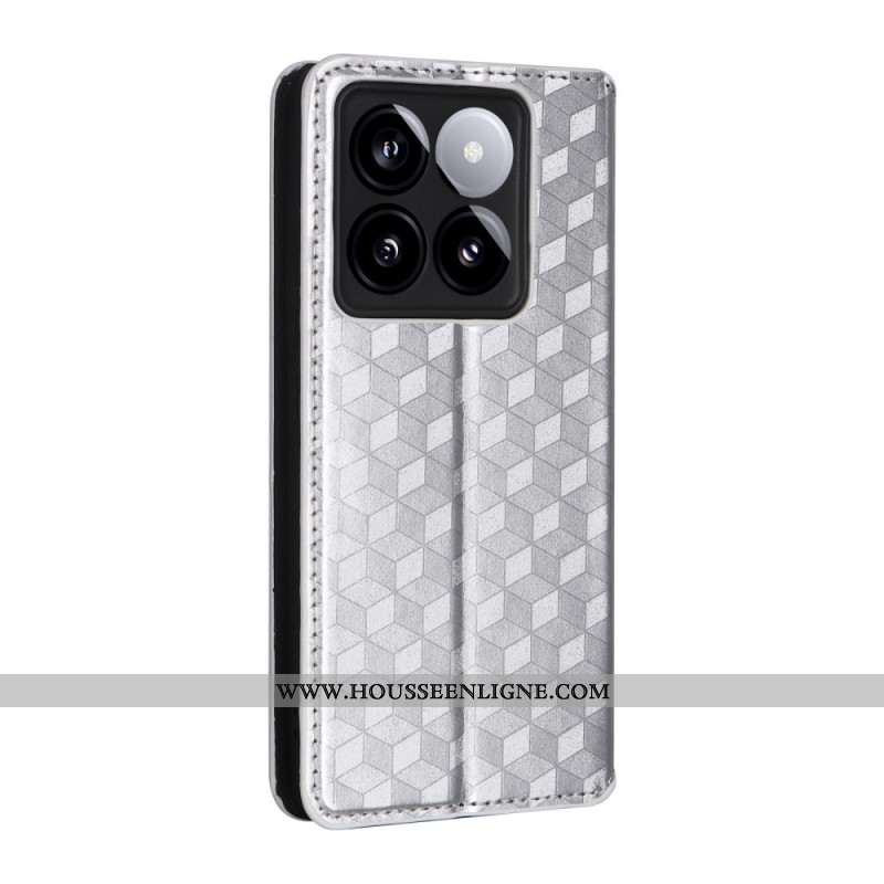 Flip Cover Xiaomi 14T Pro Cubes 3D