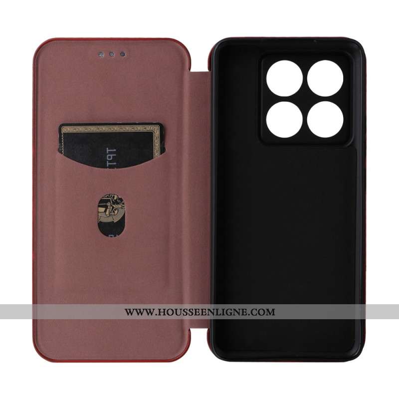 Flip Cover Xiaomi 14T Pro Fibre Carbone