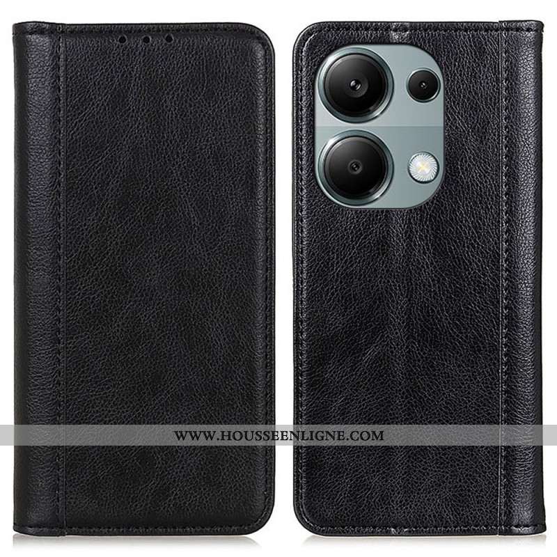 Flip Cover Xiaomi Redmi Note 13 4G Cuir Fendu