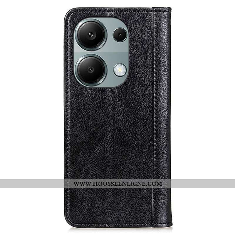 Flip Cover Xiaomi Redmi Note 13 4G Cuir Fendu