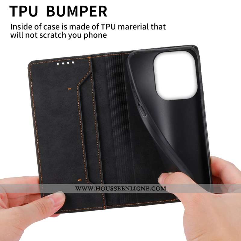 Flip Cover Xiaomi Redmi Note 13 4G Effet Cuir Classique