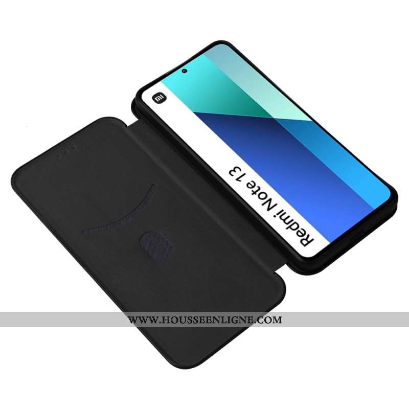 Flip Cover Xiaomi Redmi Note 13 4G Fibre Carbone