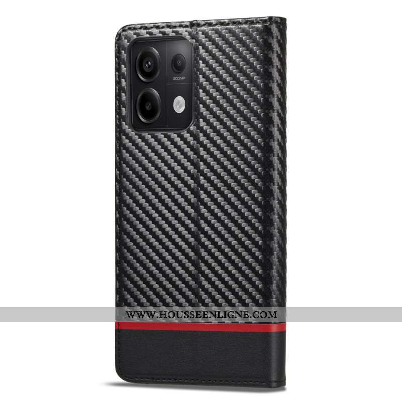 Flip Cover Xiaomi Redmi Note 13 4G Fibre Carbone LC.IMEEKE