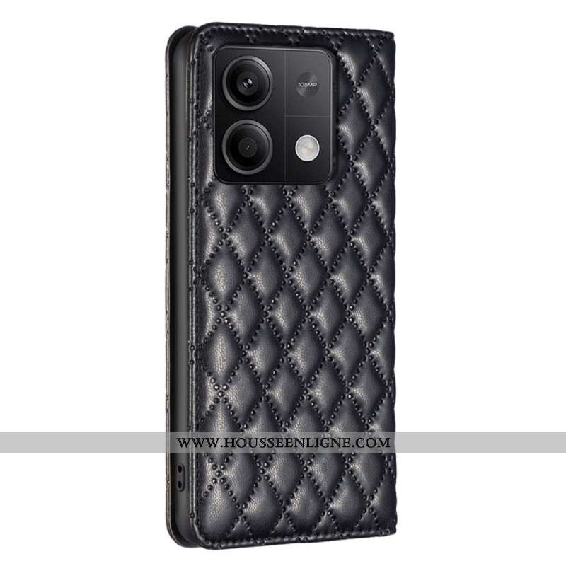 Flip Cover Xiaomi Redmi Note 13 4G Matelassée BINFEN COLOR