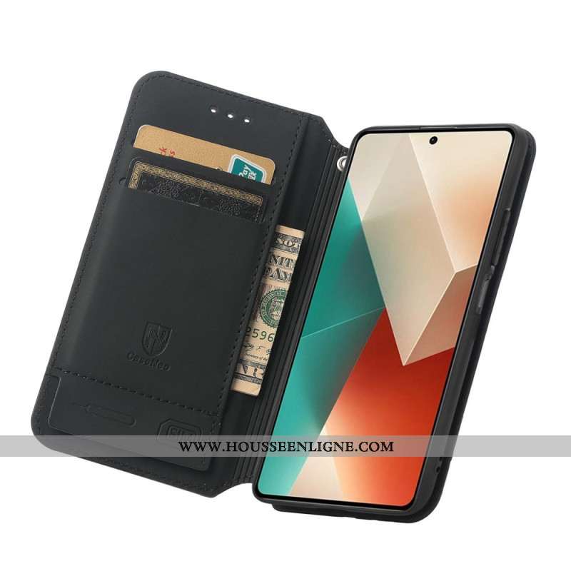 Flip Cover Xiaomi Redmi Note 13 4G Portefeuille avec Blocage RFID CASENEO