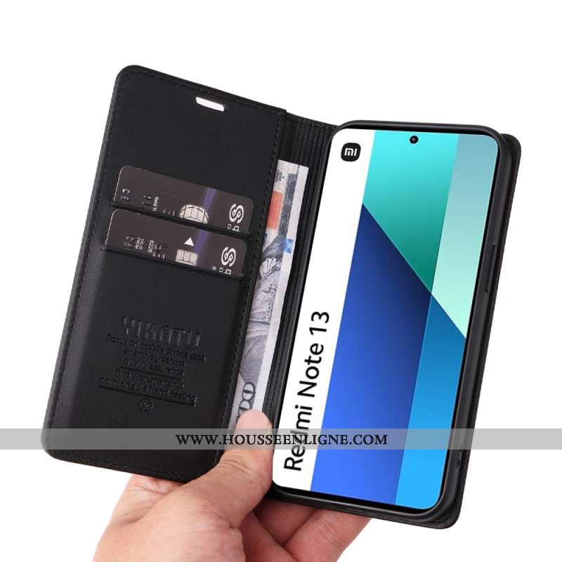 Flip Cover Xiaomi Redmi Note 13 4G Simili CuirYIKATU