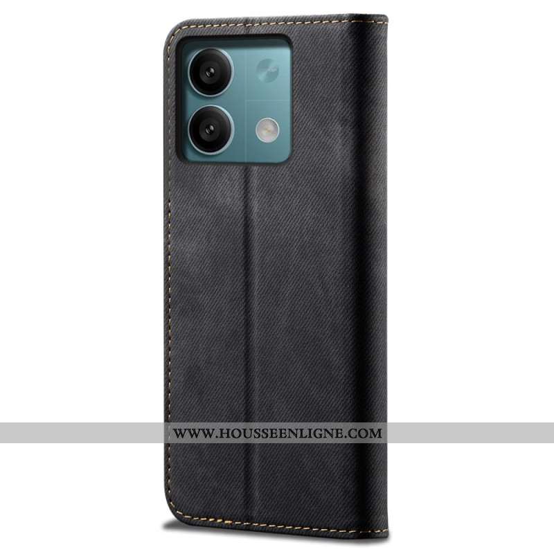 Flip Cover Xiaomi Redmi Note 13 4G Tissu Jeans