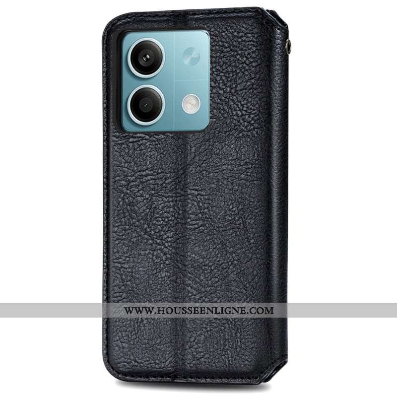 Flip Cover Xiaomi Redmi Note 13 5G Effet Cuir Vintage Losanges