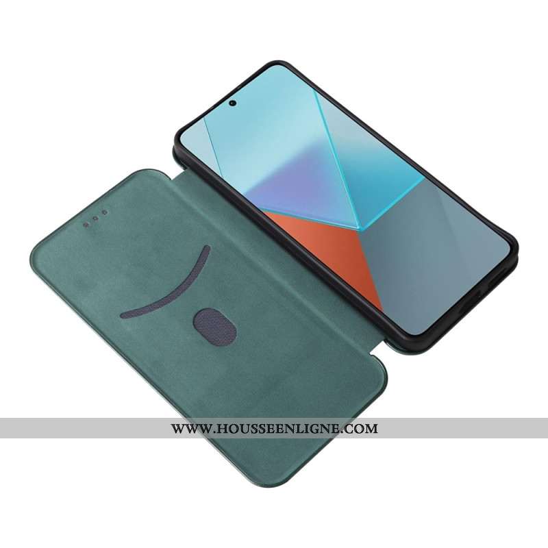 Flip Cover Xiaomi Redmi Note 13 5G Fibre Carbone