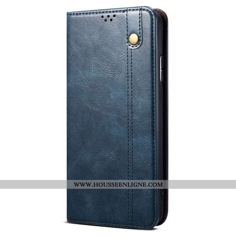 Flip Cover Xiaomi Redmi Note 13 5G Simili Cuir Ciré