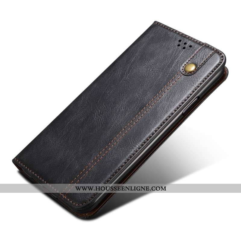 Flip Cover Xiaomi Redmi Note 13 5G Simili Cuir Ciré